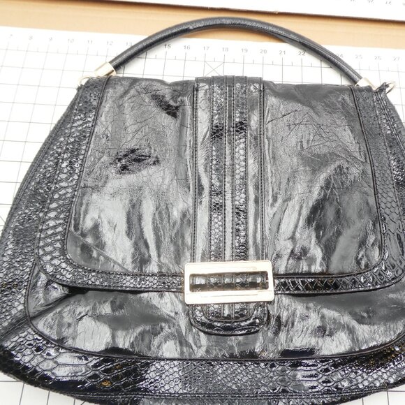 Anya Hindmarch for Target Black Faux Leather Shoulder Bag As-Is - Picture 1 of 11
